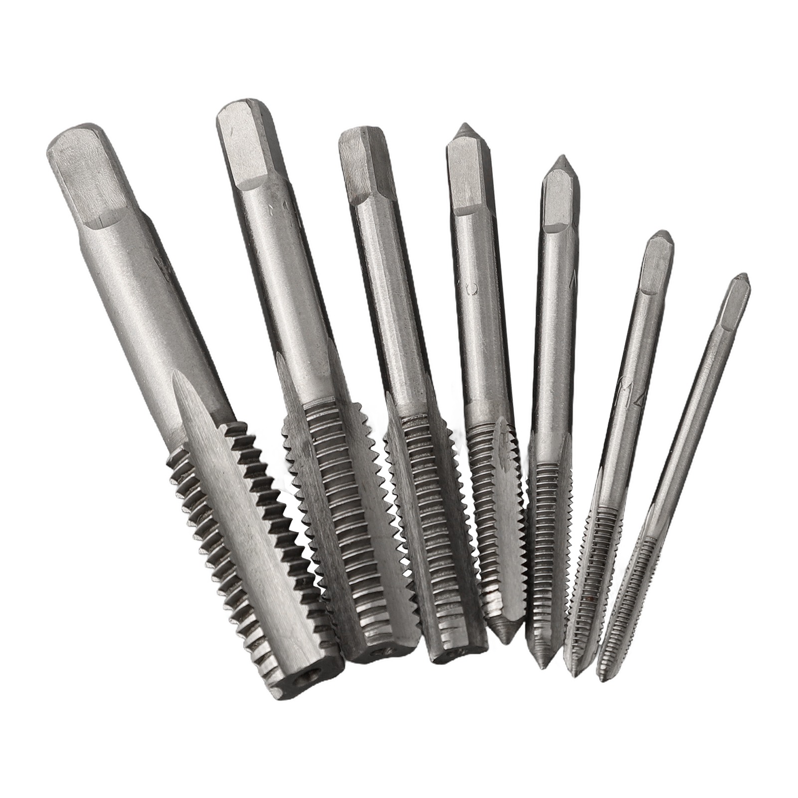 Common Tools In Workshop - HSS 7Pcs Straight Fluted Tap Drill