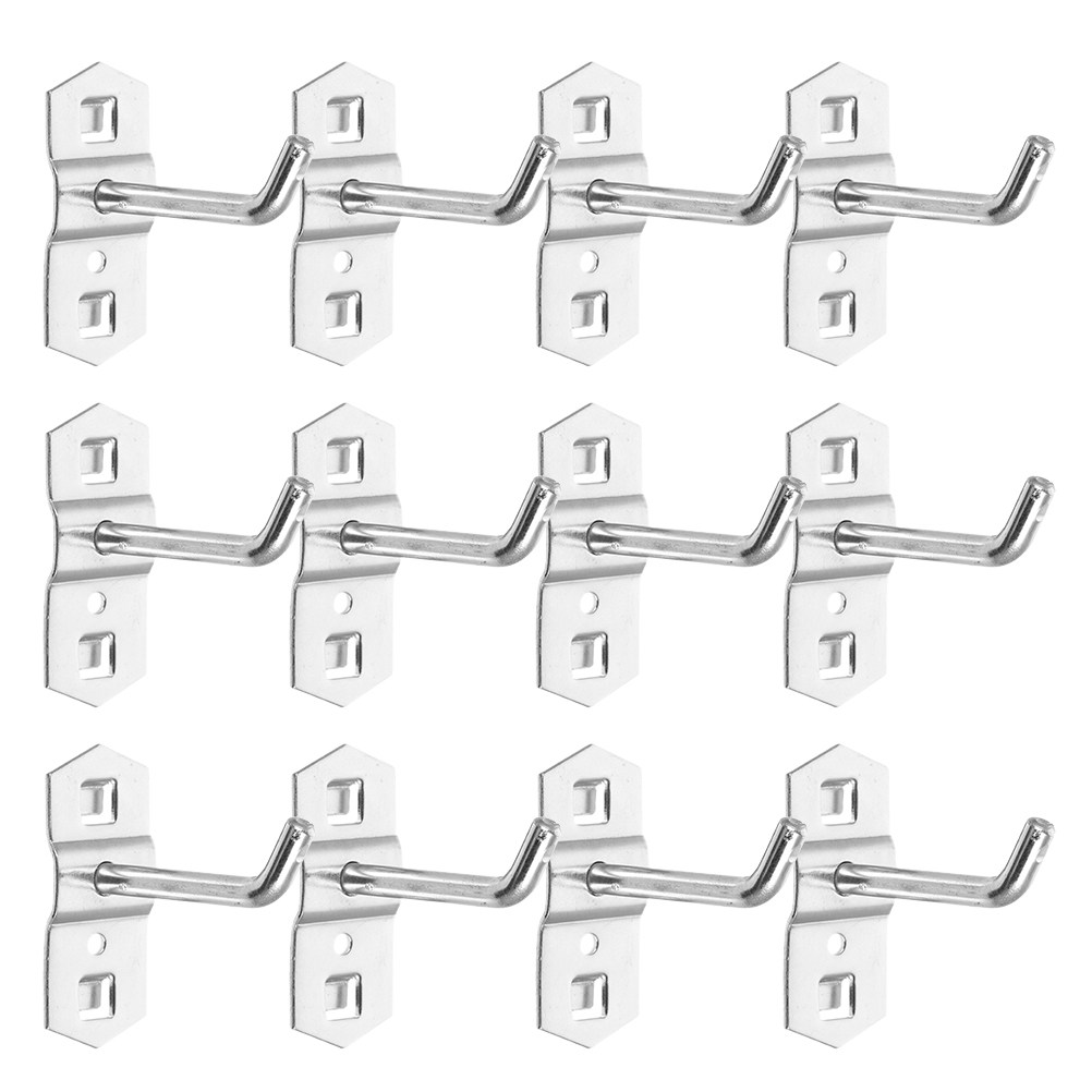 Workshop Tools Organizing - 12Pcs Single Slant Pegboard Hooks Heavy