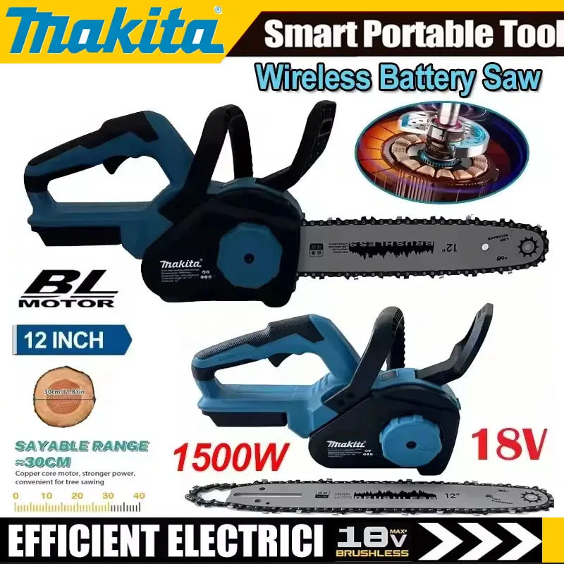 Power Tools For Workshop - Makita 12Inch Brushless Electric Chain Saw