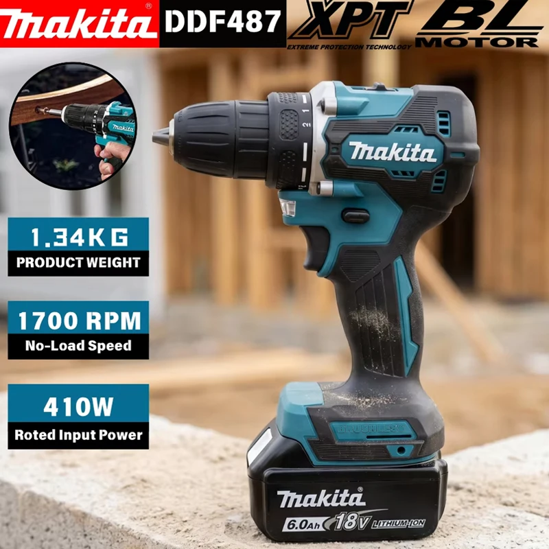 Power Tools For Workshop - Makita DDF487 Cordless Driver Drill Brushless