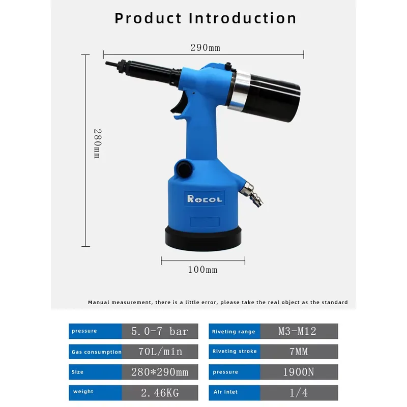 Pneumatic Rivet Nut Tool RL-53 - مراجعة Tools Quality وسعره