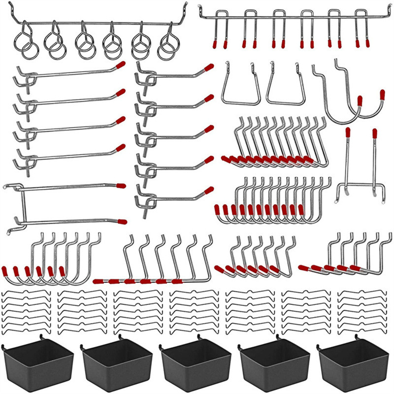 114 Pcs Pegboard Hooks Set Met - مراجعة Workshop Tools Organizing وسعره