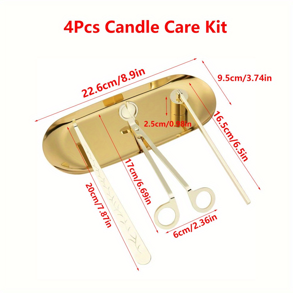 4pcs/set Luxury Candle Care Ki - مراجعة Workshop Tools Diy وسعره