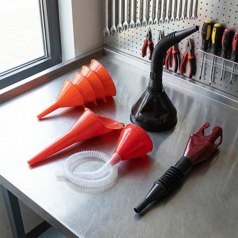 Car Plastic Funnel Set 8 Piece - مراجعة Tools Use In The Workshop وسعره