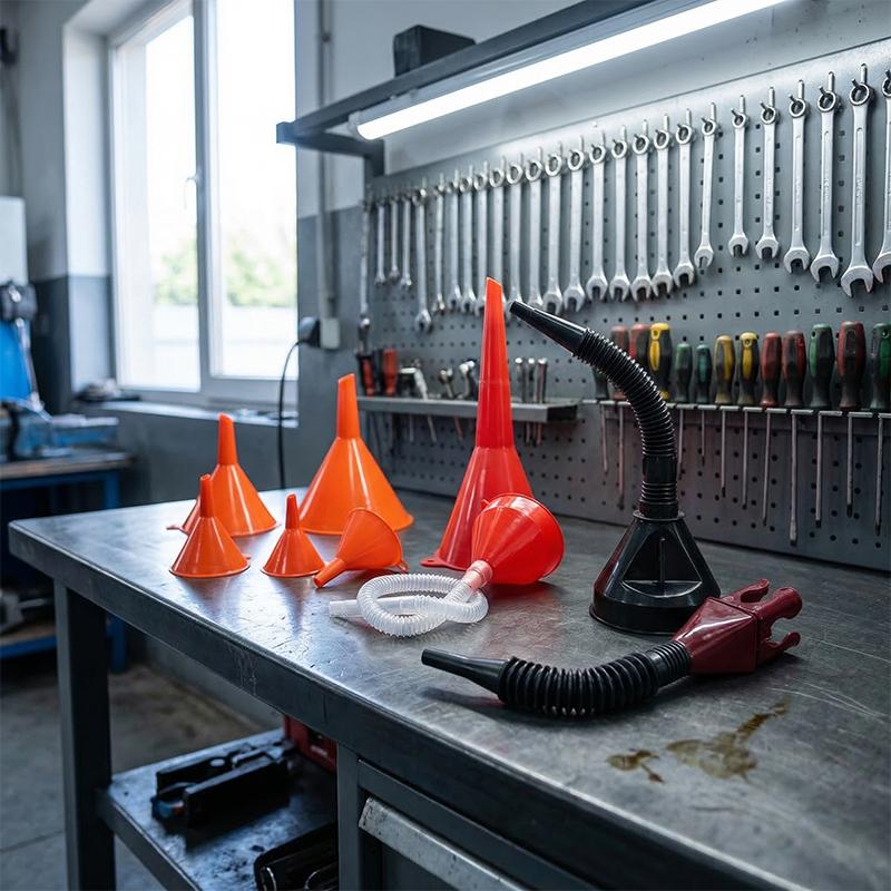 Car Plastic Funnel Set 8 Piece - مراجعة Tools Use In The Workshop وسعره