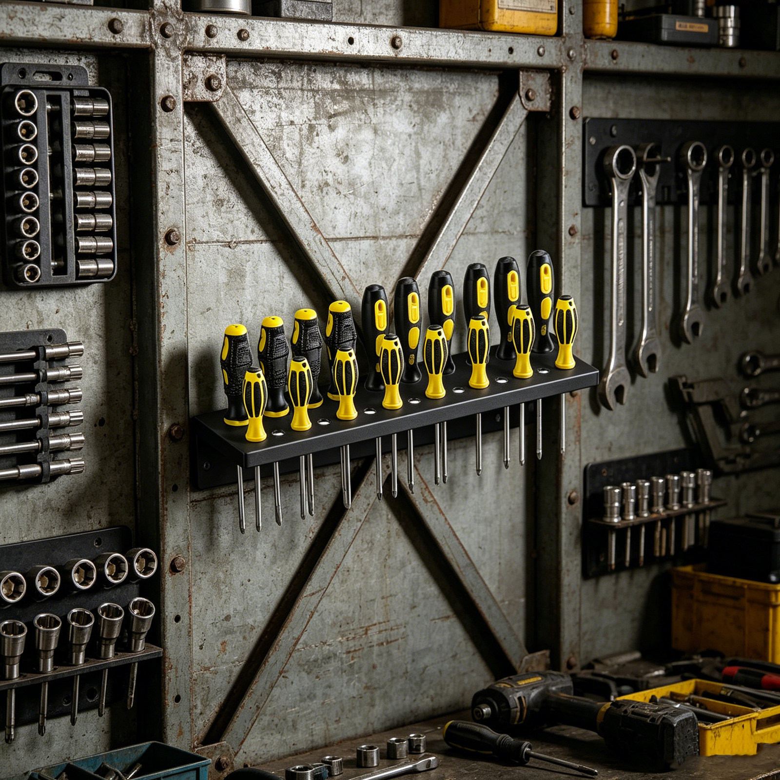 25 Hole Metal Screwdriver Wall - مراجعة Tools For Garage Workshop وسعره