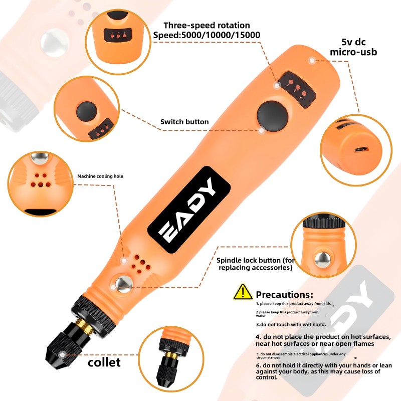USB Cordless Rotary Tool Kit – - مراجعة Workshop Tools Diy وسعره