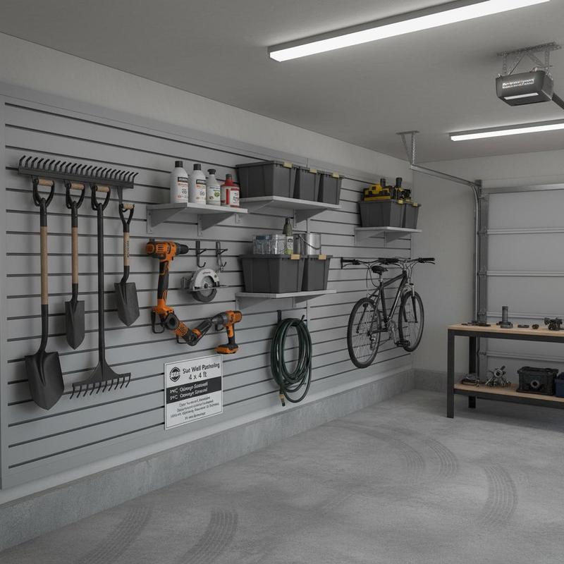 PVC Wall Plank 4 x 4 ft For Ga - مراجعة Tools For Garage Workshop وسعره