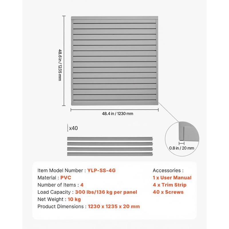 PVC Wall Plank 4 x 4 ft For Ga - مراجعة Tools For Garage Workshop وسعره
