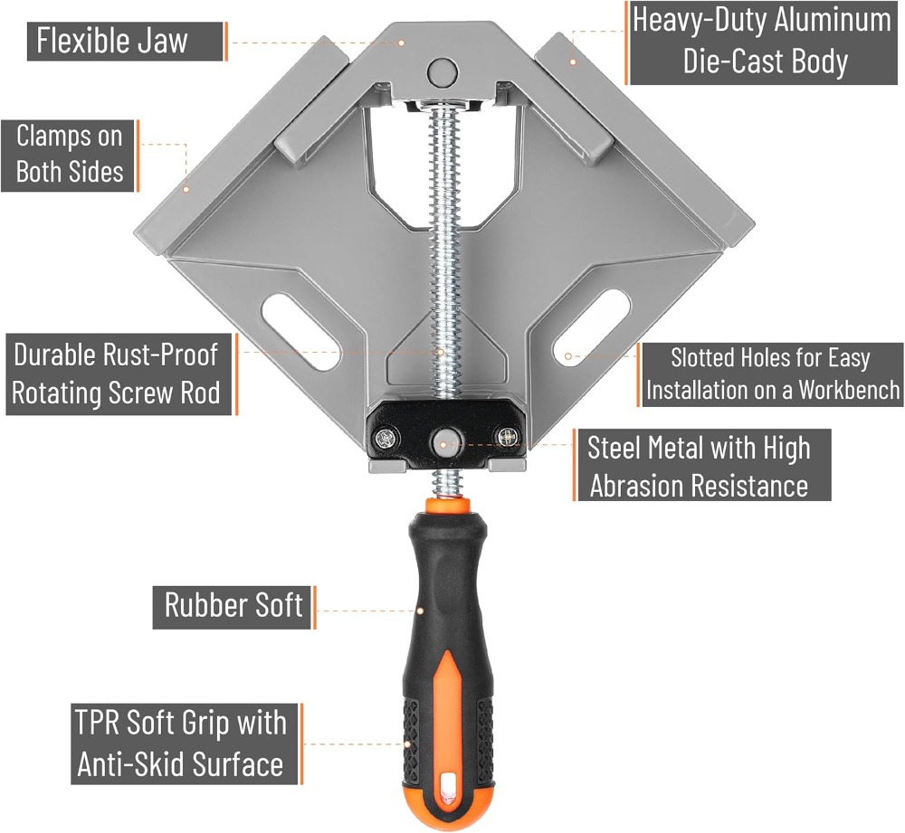 90 Degree Corner Clamps for Wo - مراجعة Angle Clamp 90 وسعره