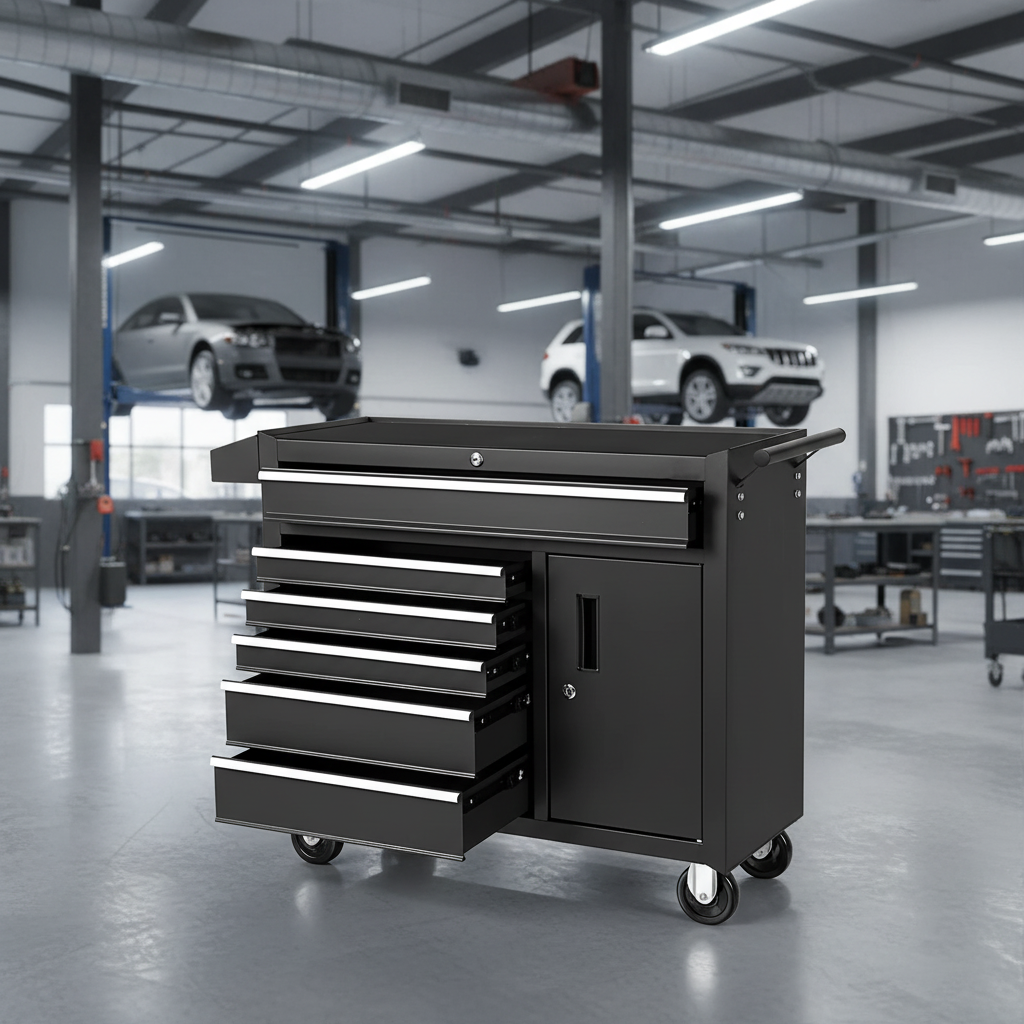 Tool Storage Cabinet 6-Drawer  - مراجعة Workshop Tools Logo وسعره