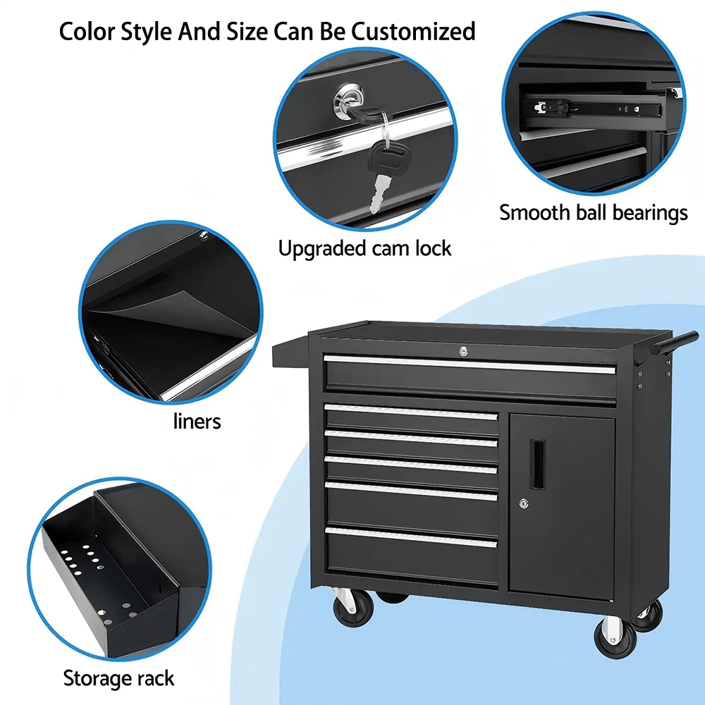 Tool Storage Cabinet 6-Drawer  - مراجعة Workshop Tools Logo وسعره