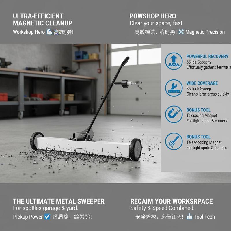 Rolling Magnet Collector 36-In - مراجعة Tools For Garage Workshop وسعره