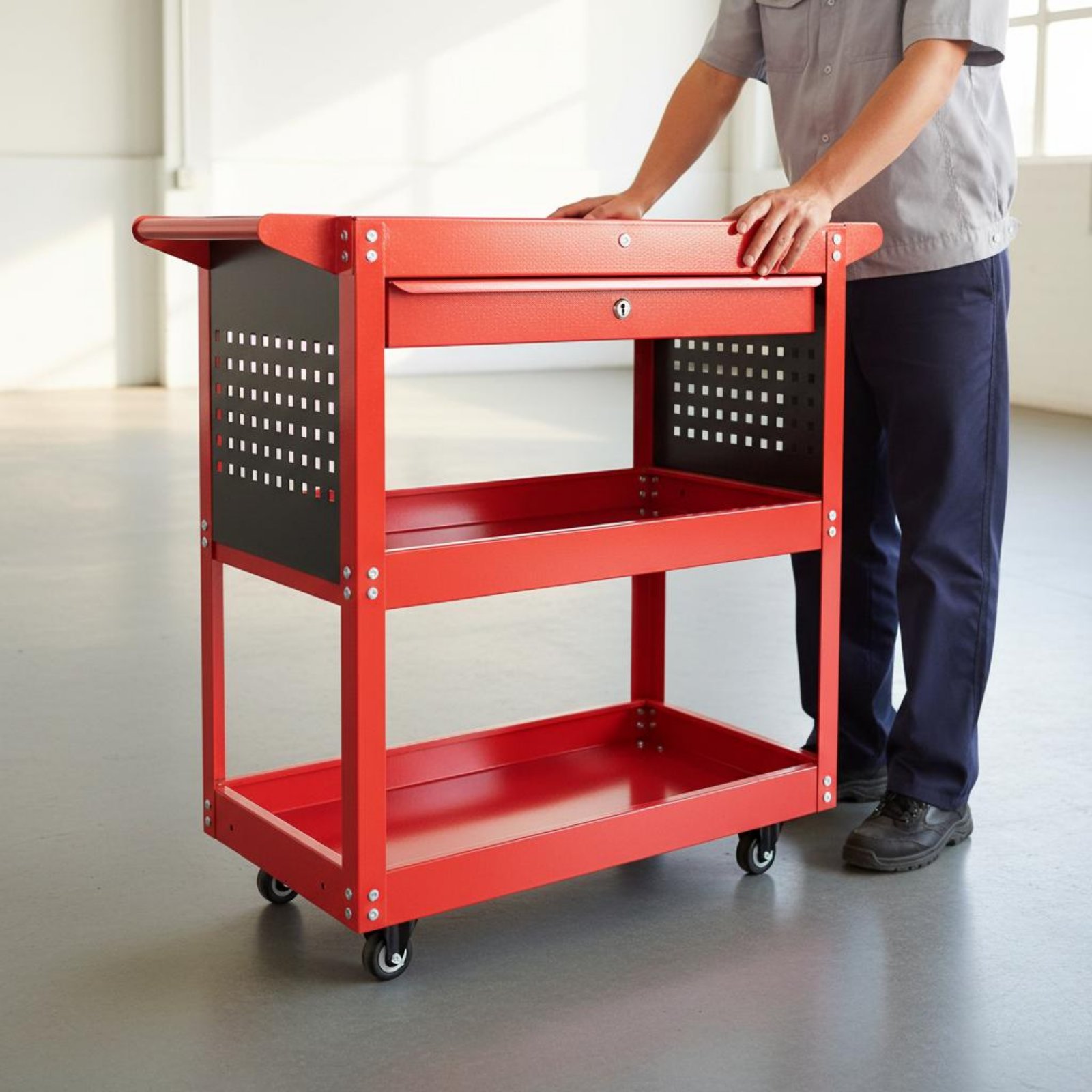 3-Tier Tool Cart Thickened Ste - مراجعة Tools For Garage Workshop وسعره