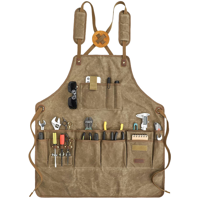 Heavy-Duty Thick Canvas Apron  - مراجعة Workshop Tools Logo وسعره