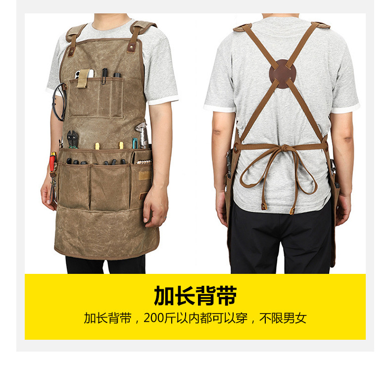 Heavy-Duty Thick Canvas Apron  - مراجعة Workshop Tools Logo وسعره