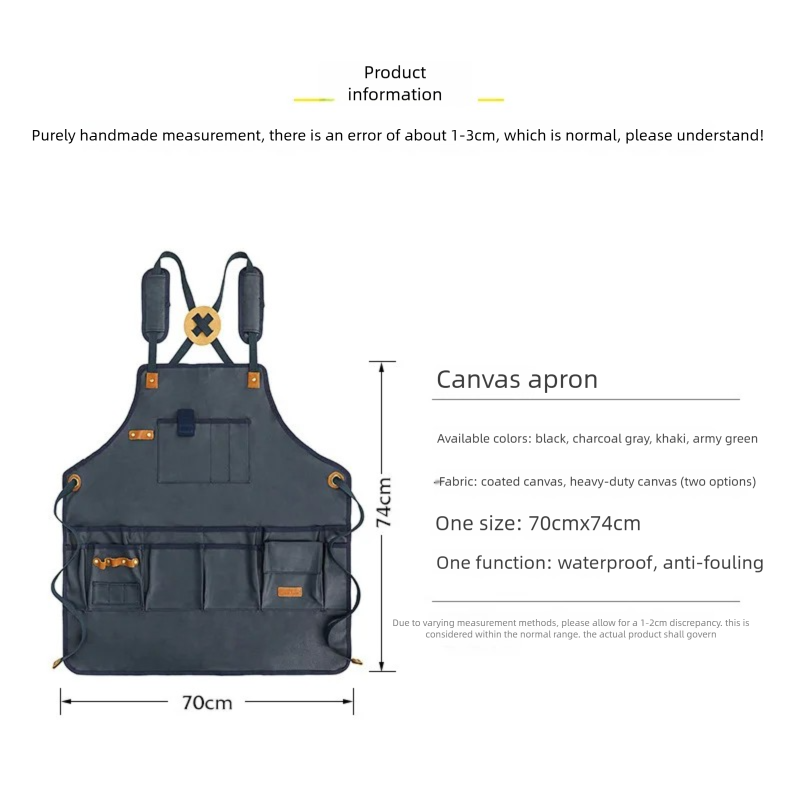 Heavy-Duty Thick Canvas Apron  - مراجعة Workshop Tools Logo وسعره